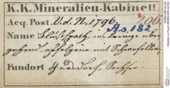 Etiketten zu Fluorit (NHMW-MIN-As182)